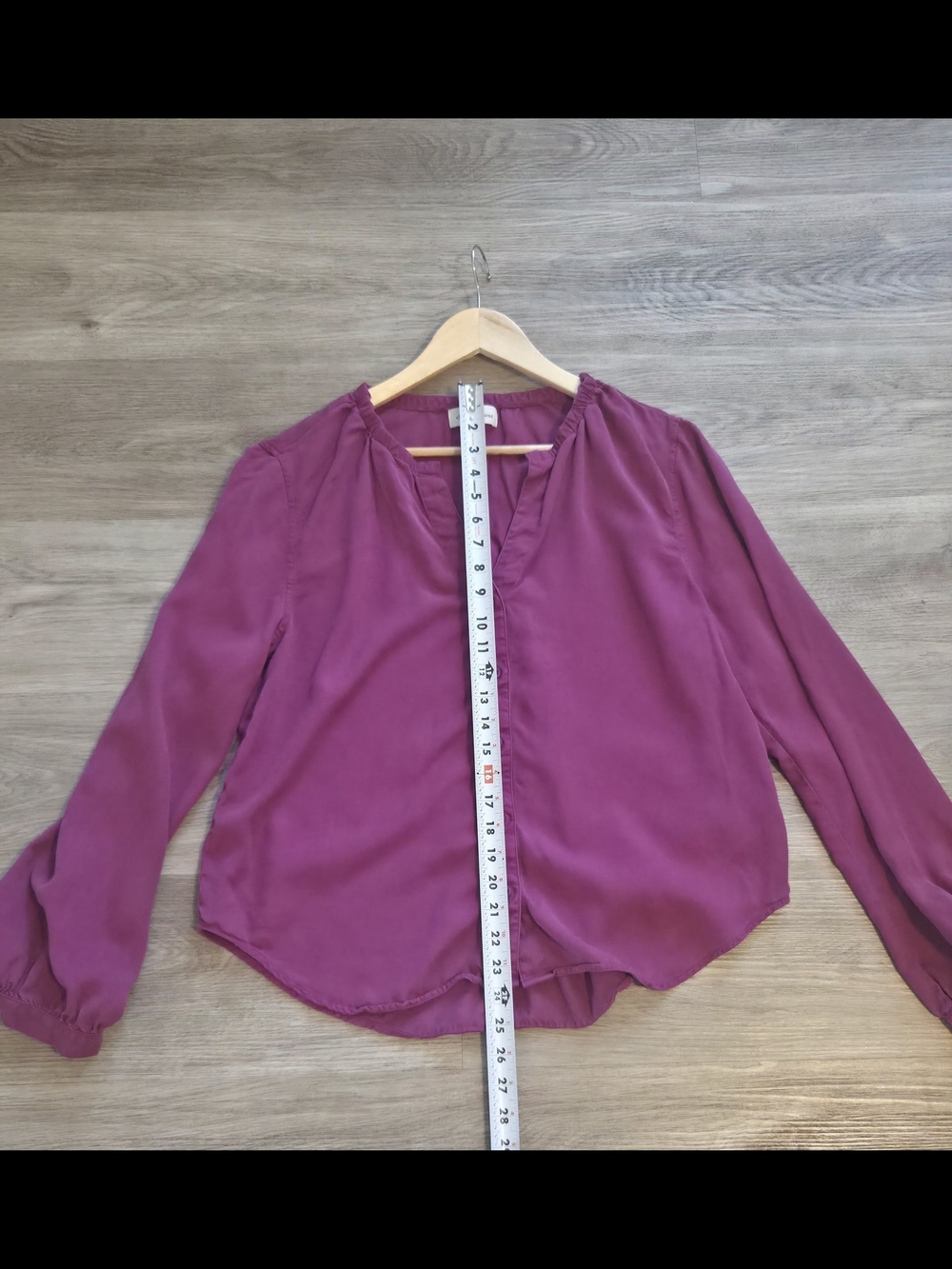 cloth & stone Magenta Gathered Button-Up ShirtCloth & Stone - Picture 9 of 13